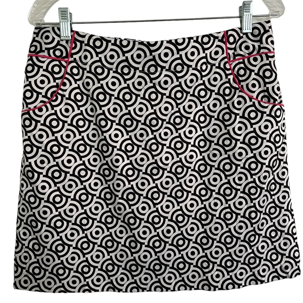 Sport Haley Geometric Black & White Golf Skort, Size 8